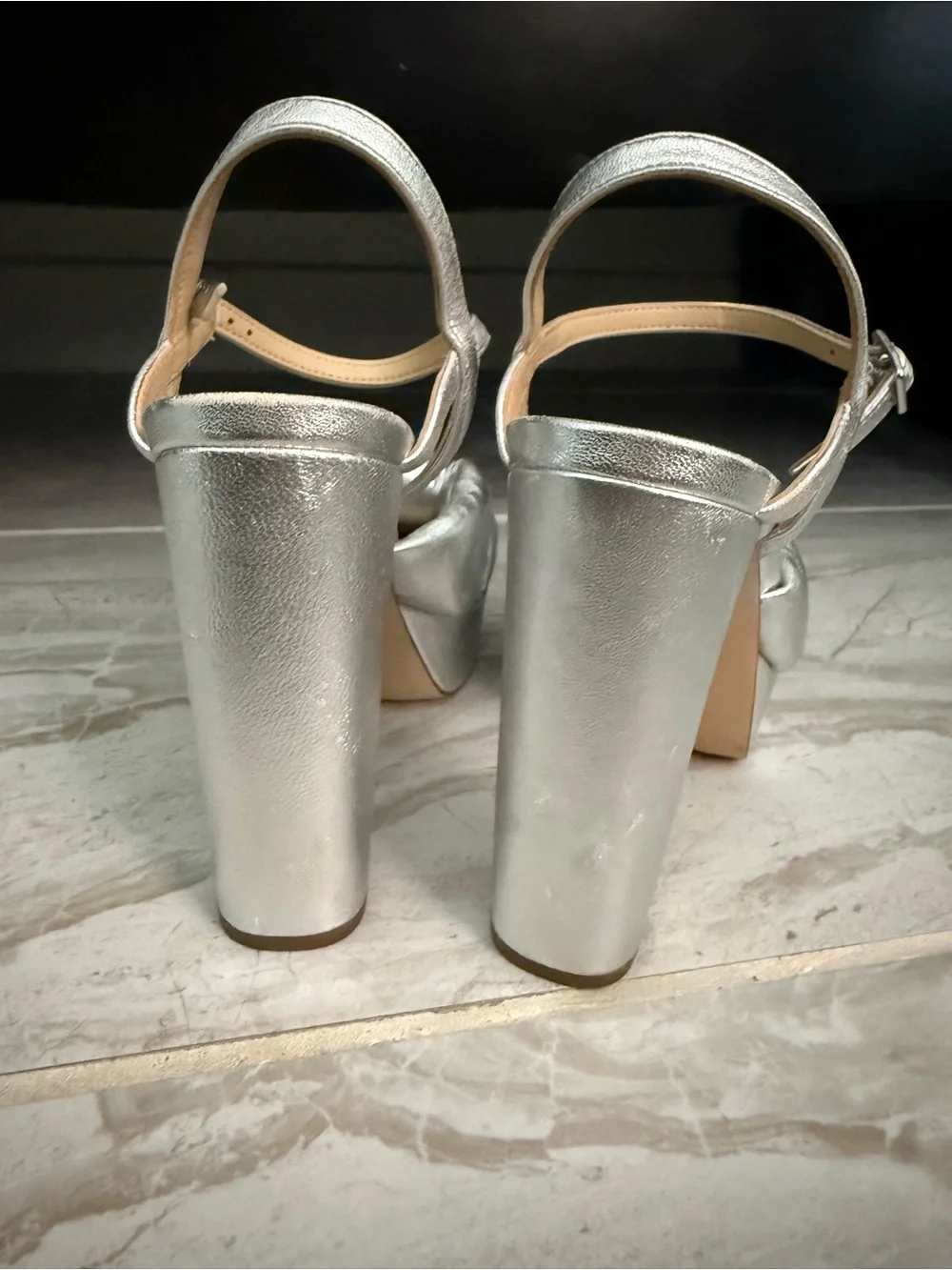 Michael Kors Silver Platform Heels